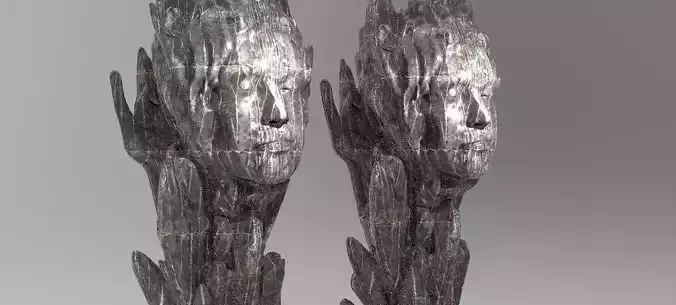 Mountain Rock Head Art Sculpture 1  3D model