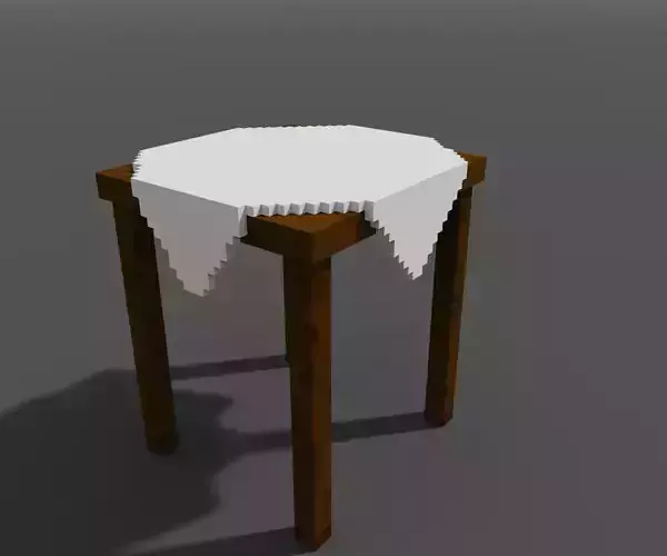 the wooden table