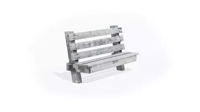 Wooden Bench Weathered 1