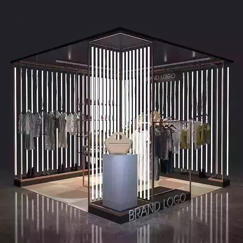 Clothing Kiosk 3D Model Interior Scene