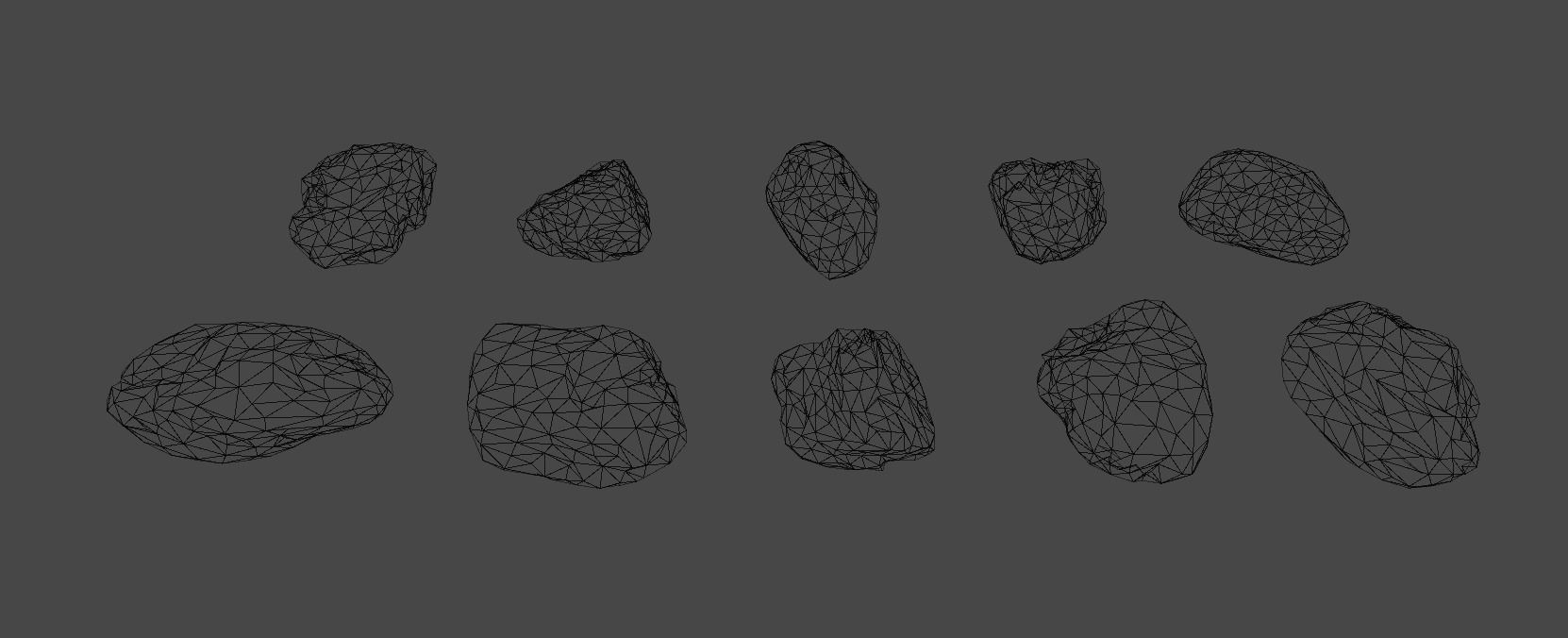 Scanned Stones Collection 01 - Lowpoly Low-poly 3D model_6