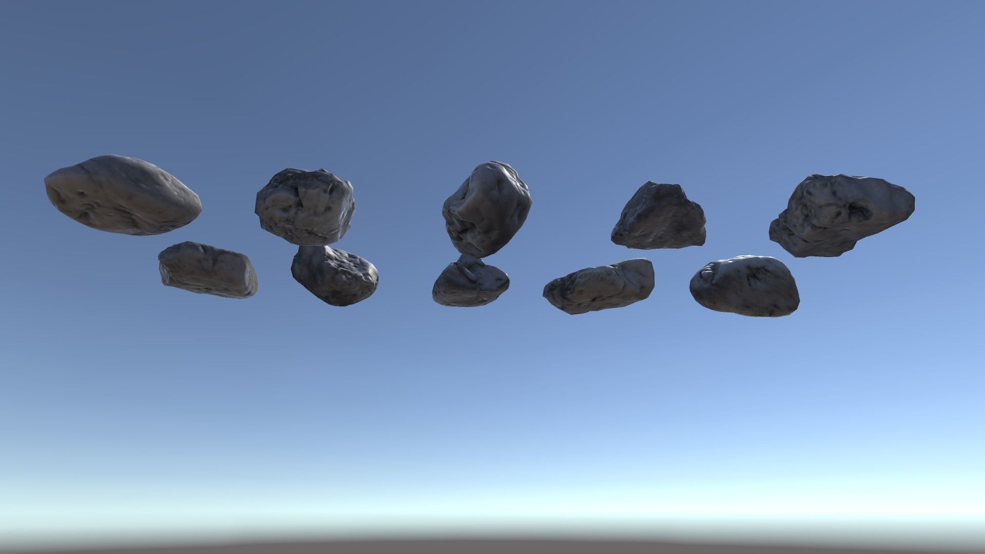 Scanned Stones Collection 01 - Lowpoly Low-poly 3D model_4
