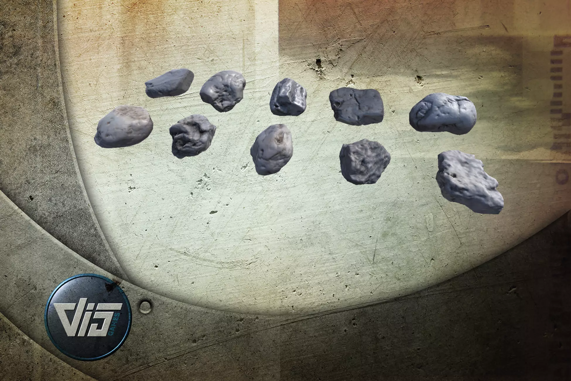 Scanned Stones Collection 01 - Lowpoly Low-poly 3D model_0