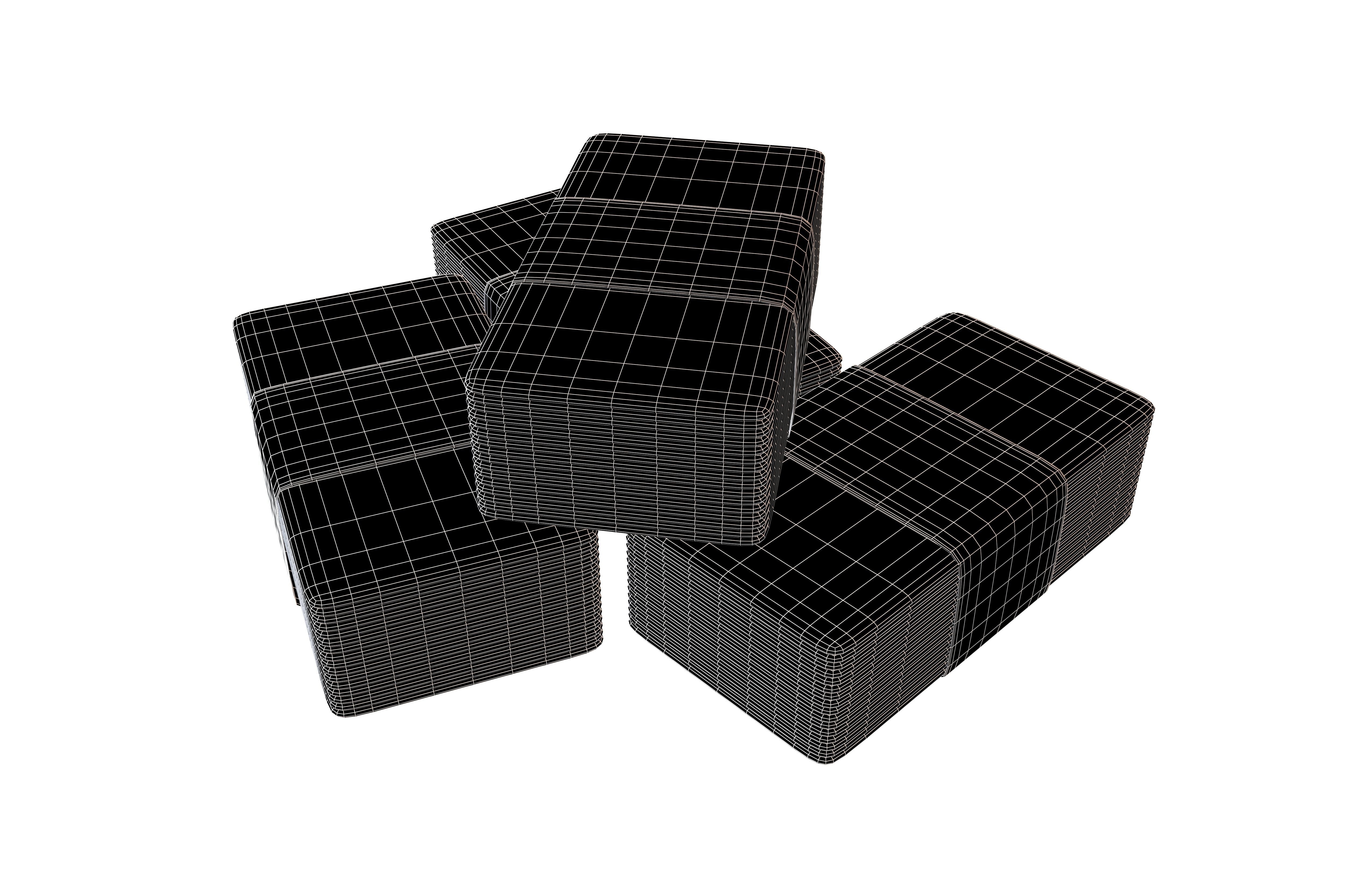 Bundles Of Cartoon Money V2 003 Low-poly 3D model_6