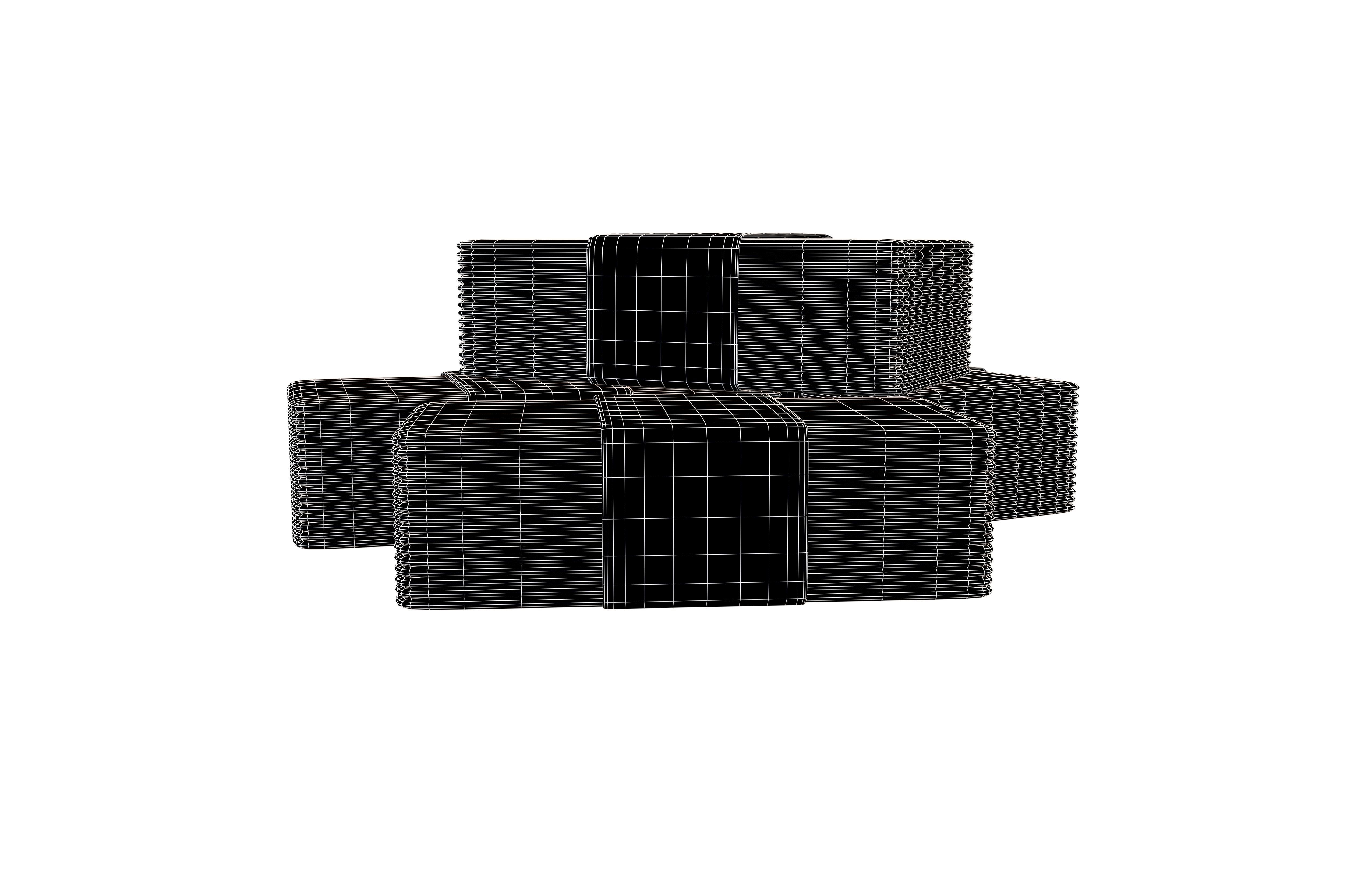 Bundles Of Cartoon Money V2 003 Low-poly 3D model_5