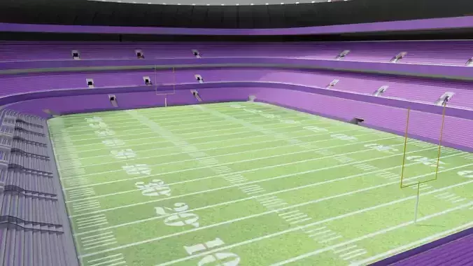 Nfl American Stadium Low-poly 3D model