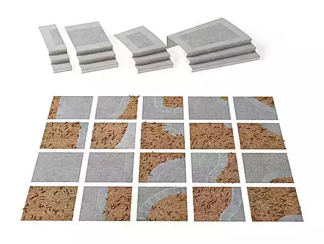 Outdoors Pavement 3D model