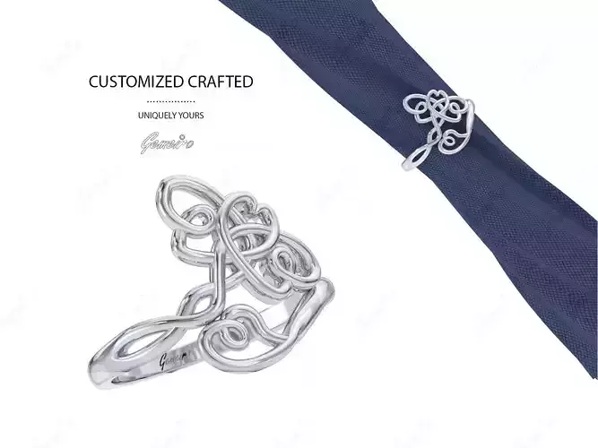  infinity heart forward wrap around engagement ring  fancy114
