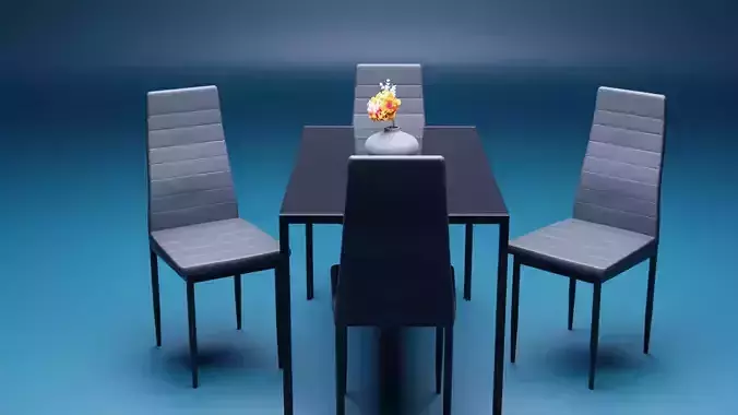 table and chair 3D model