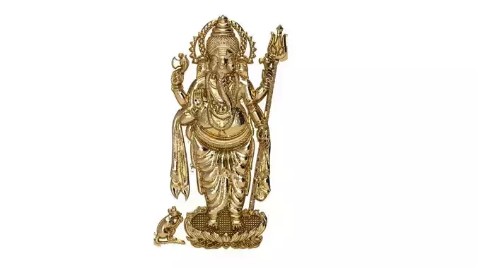 Ganesh ji Pendant indian god hindu god 3D print model