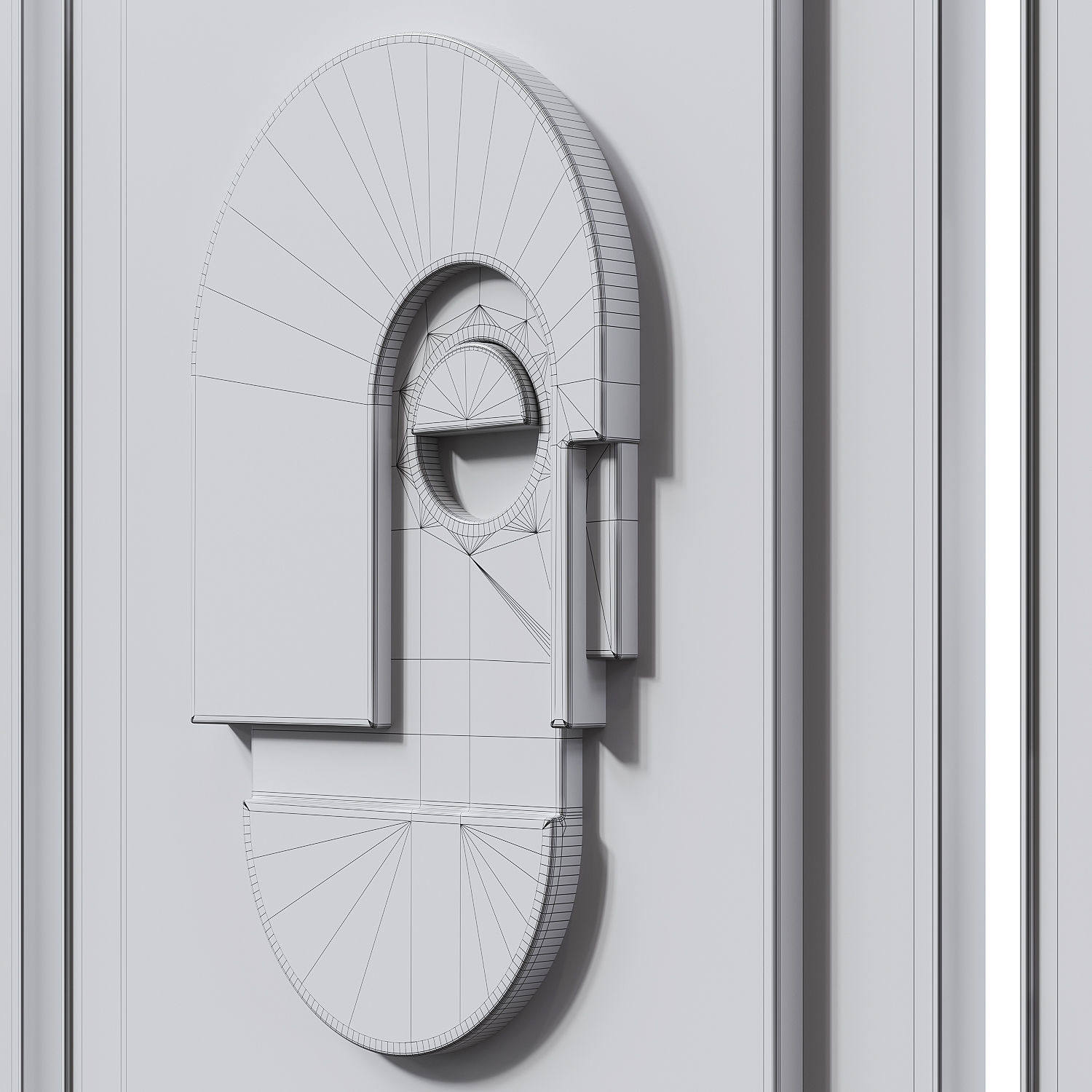 Geometric Canvas Wall Art 3D model_5