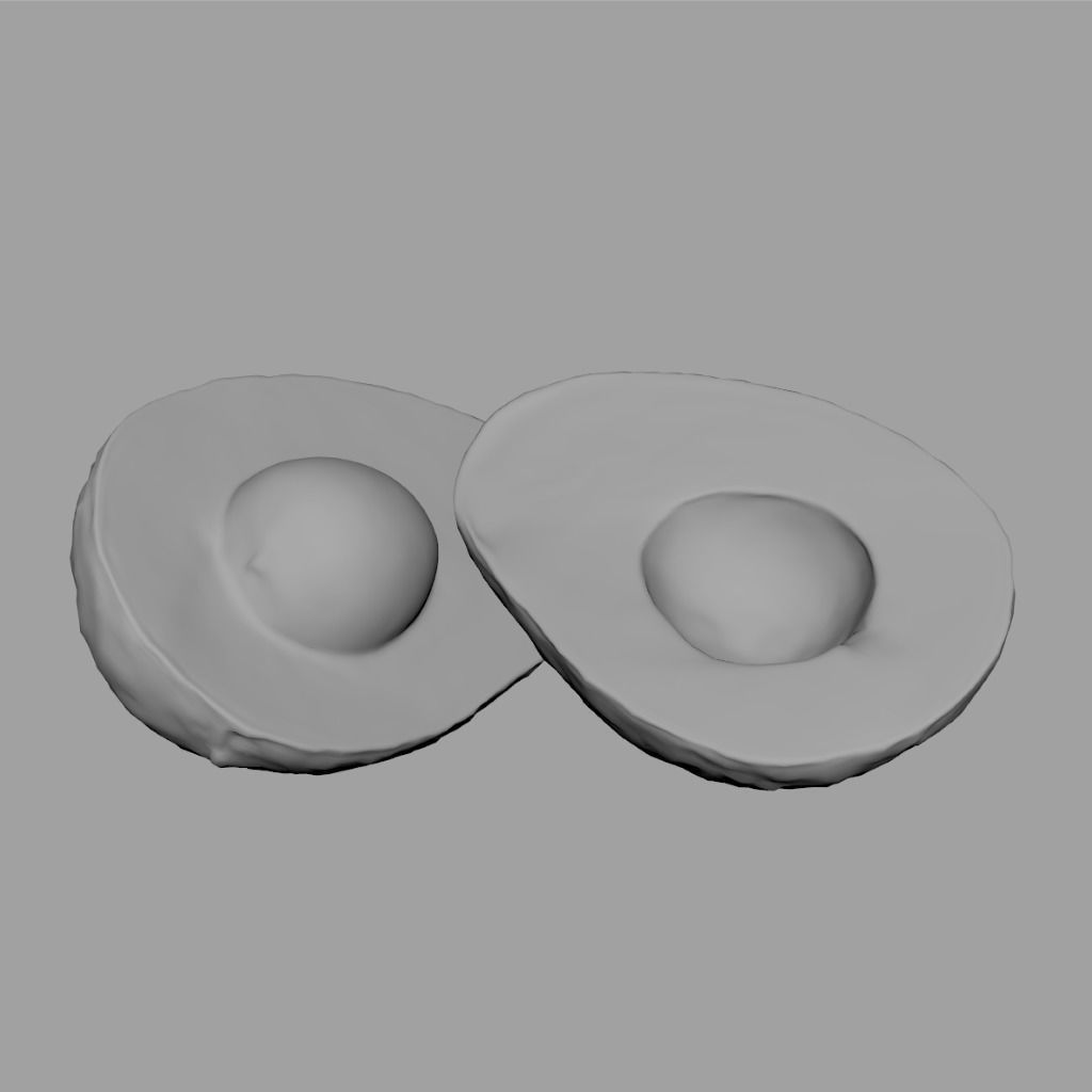 Avocado two avocados 3D model_3