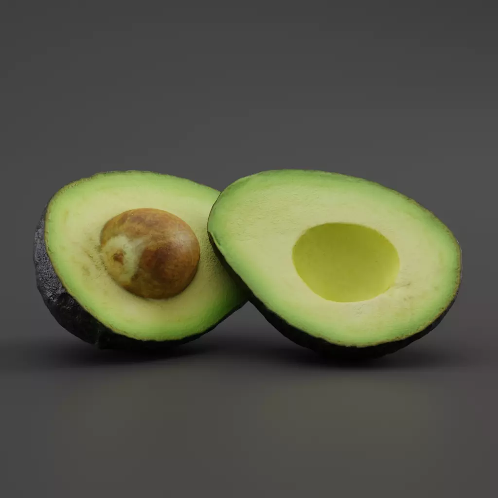 Avocado two avocados 3D model_0