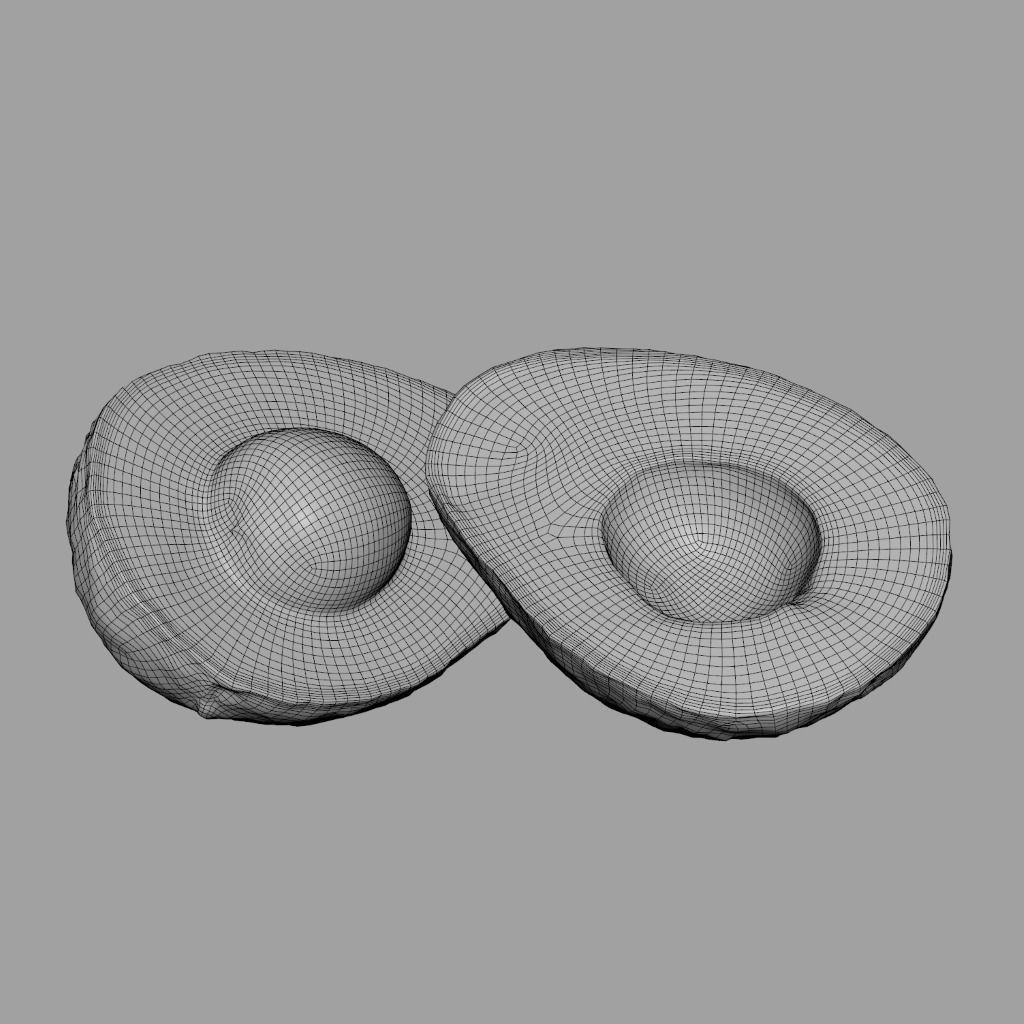 Avocado two avocados 3D model_5