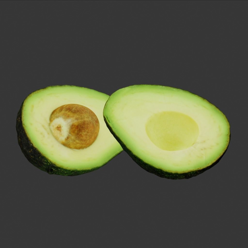 Avocado two avocados 3D model_2