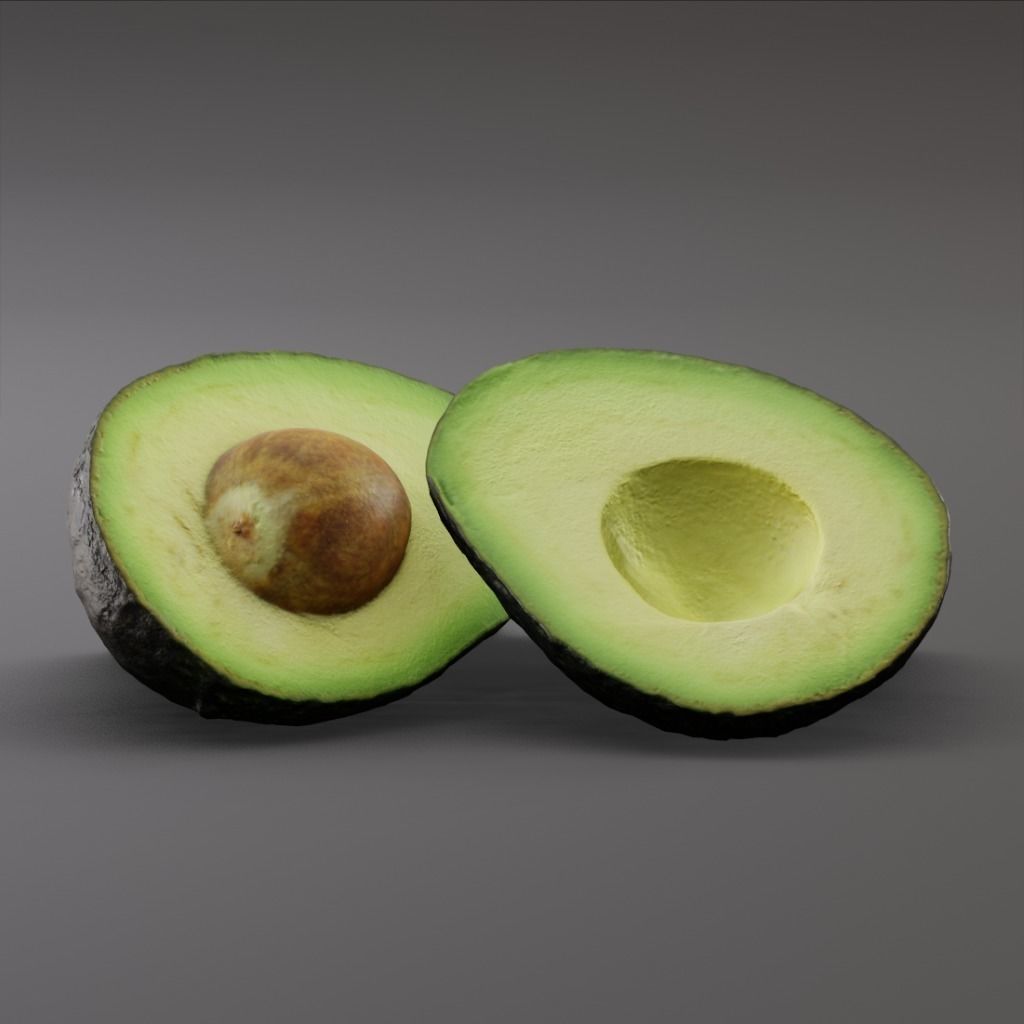Avocado two avocados 3D model_1