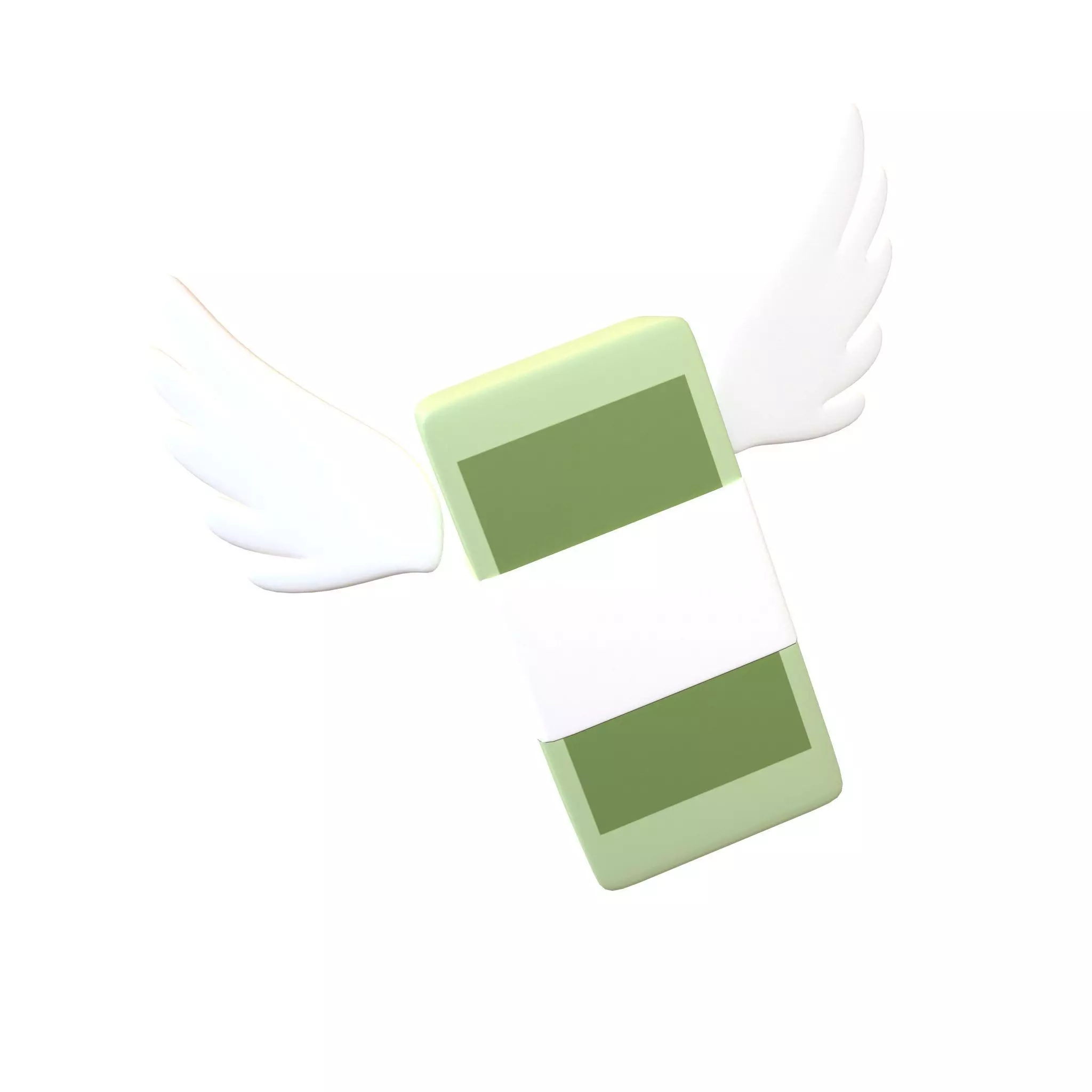 Cartoon Money With Wing V1 001 Low-poly 3D model_0