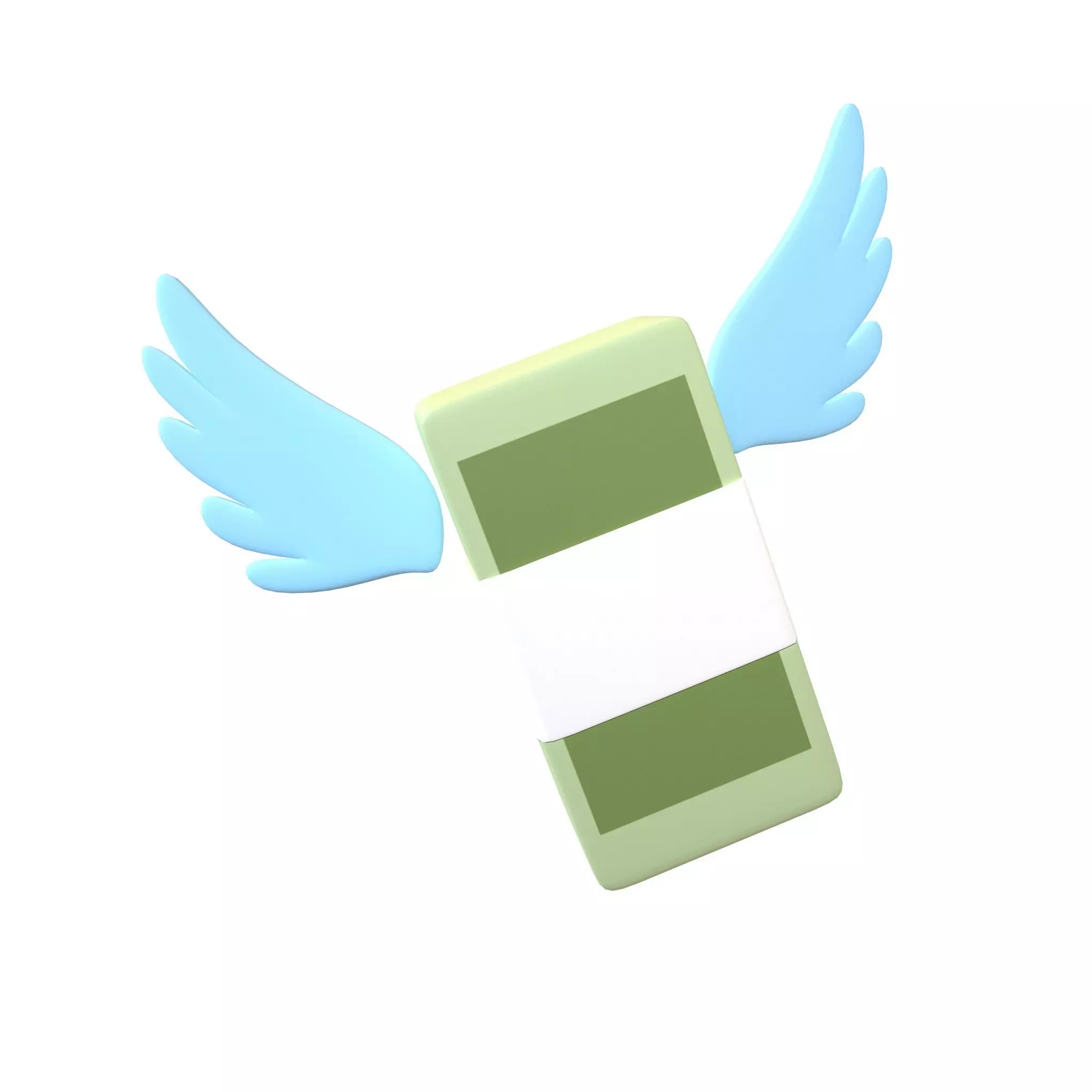 Cartoon Money With Wing V1 004 Low-poly 3D model_0