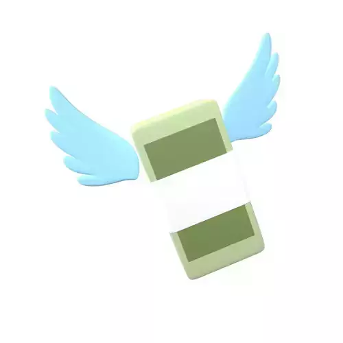 Cartoon Money With Wing V1 004 Low-poly 3D model Cartoon Money With Wing V1 004 Low-poly 3D model