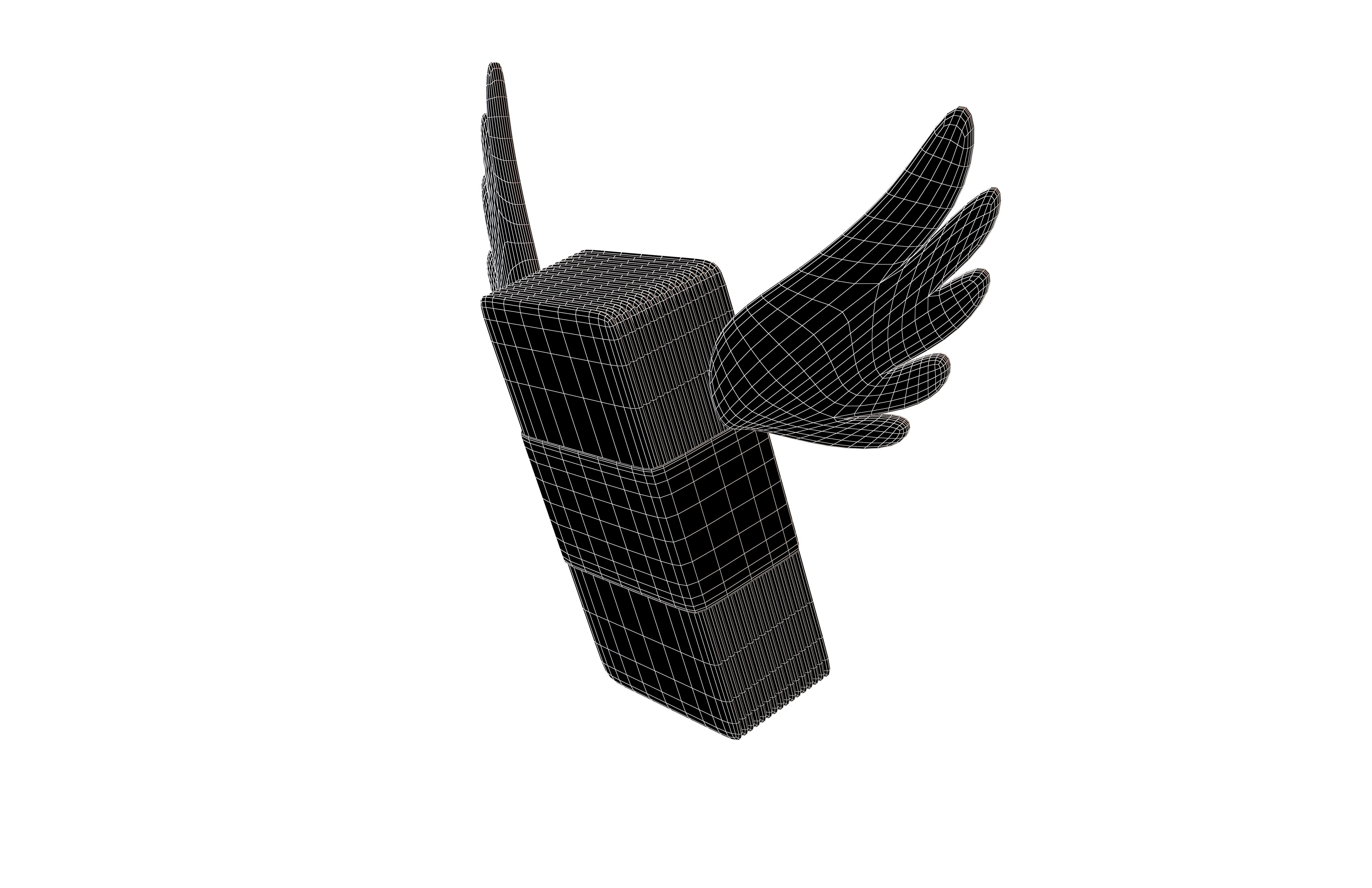 Cartoon Money With Wing V1 004 Low-poly 3D model_6