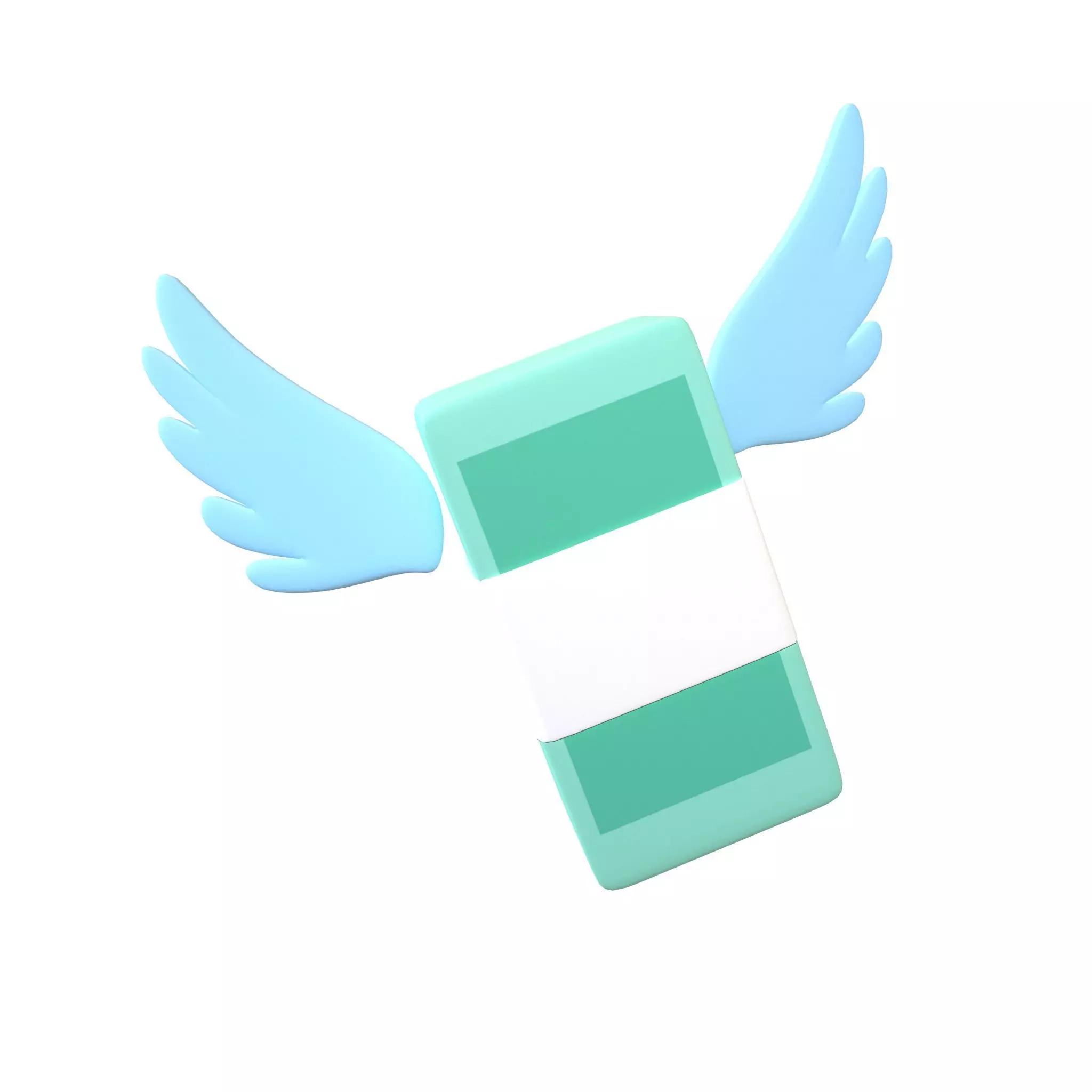 Cartoon Money With Wing V1 005 Low-poly 3D model_0