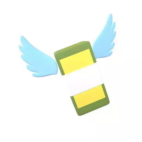 Cartoon Money With Wing V1 006 Low-poly 3D model