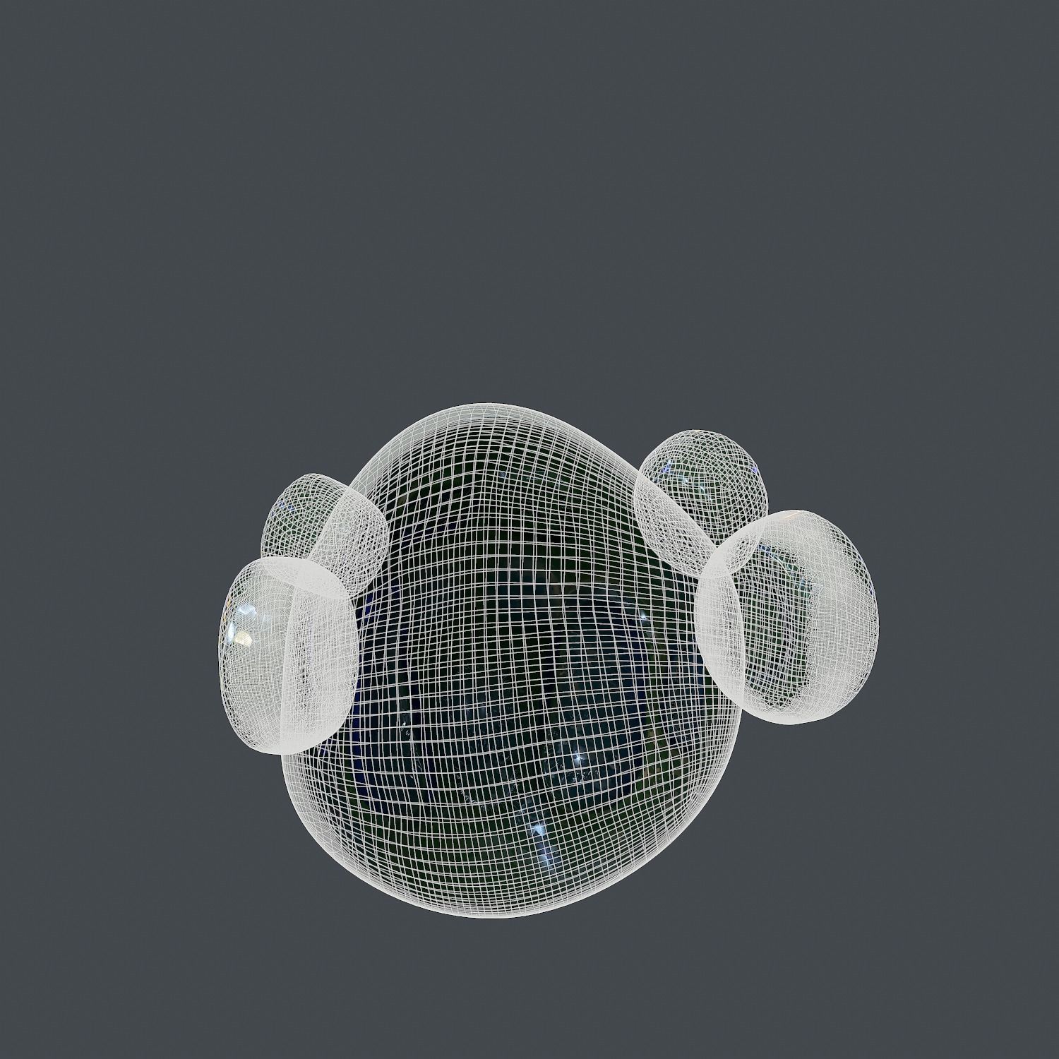 Gas mask helmet scifi Low-poly character art game space Low-poly Low-poly 3D model_6