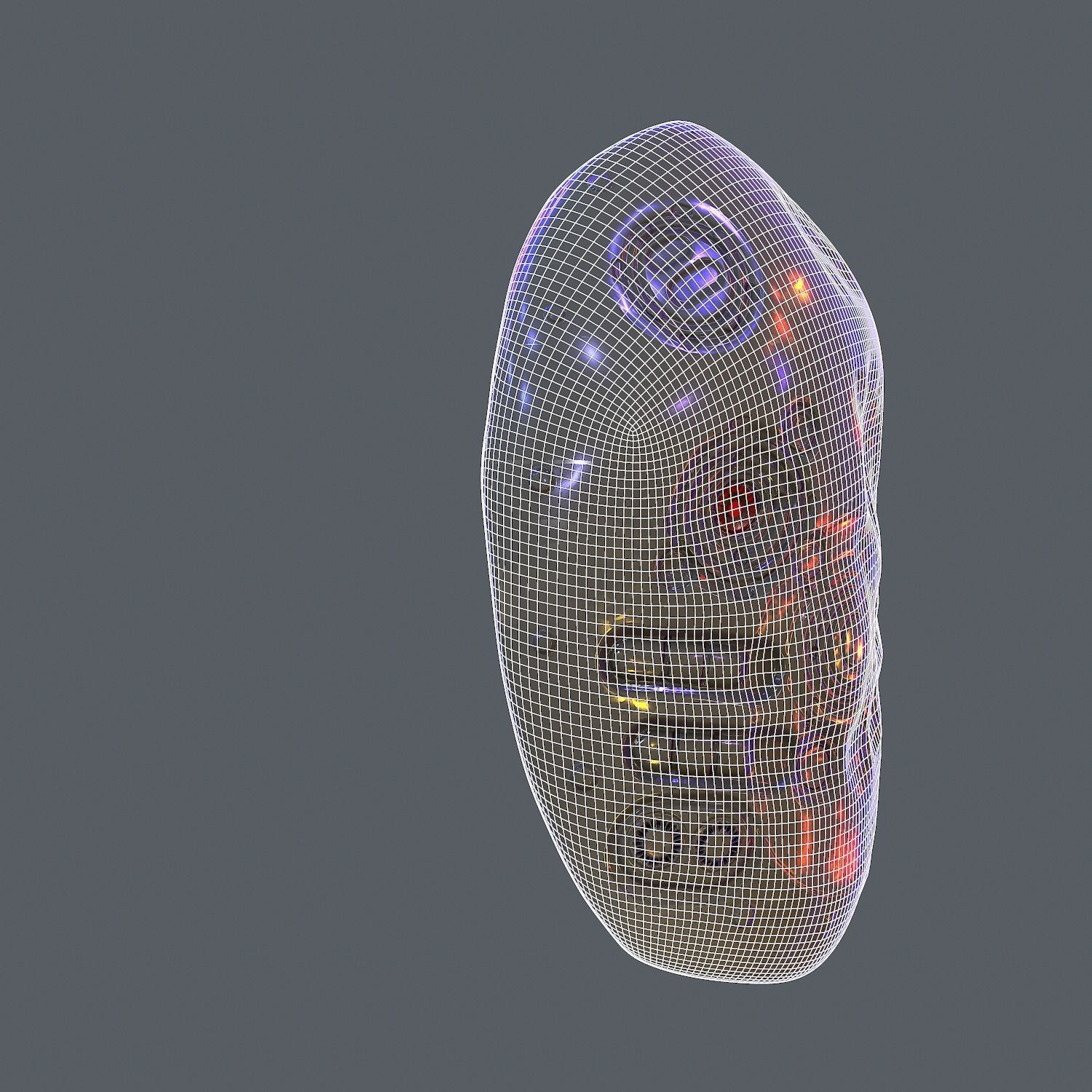 Gas mask helmet scifi Low-poly character art game space   Low-poly 3D model_8