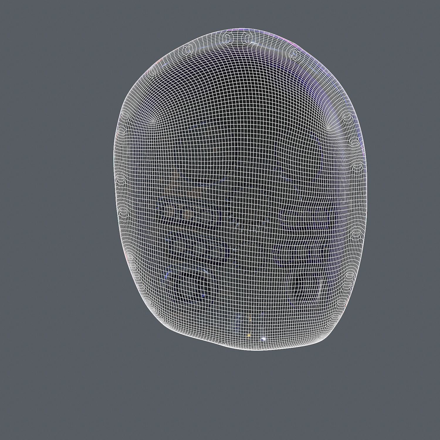 Gas mask helmet scifi Low-poly character art game space   Low-poly 3D model_7