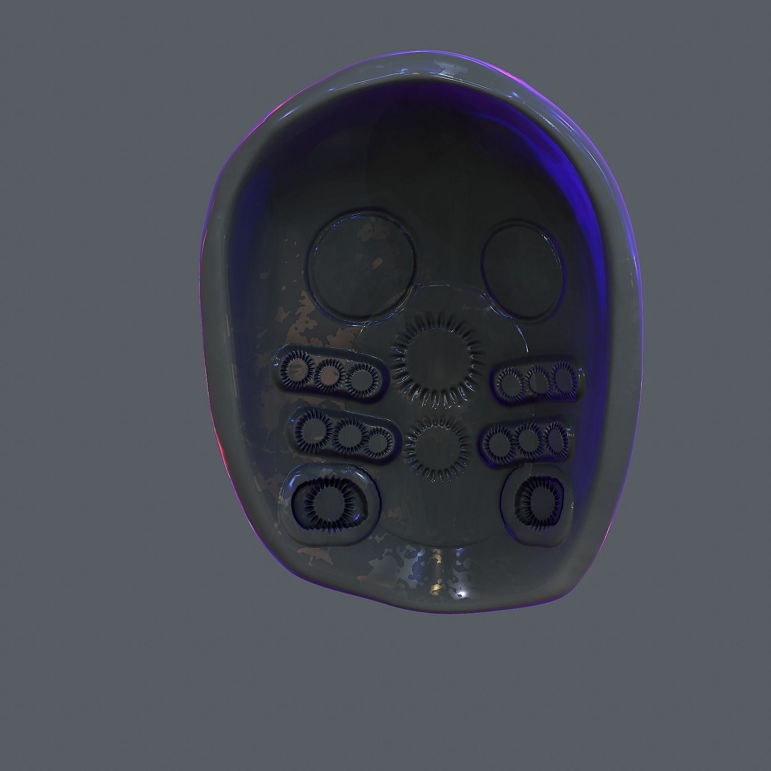 Gas mask helmet scifi Low-poly character art game space   Low-poly 3D model_6