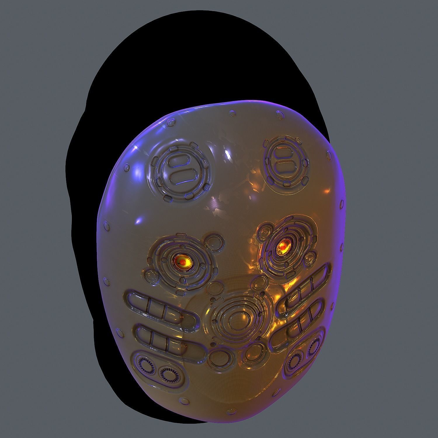 Gas mask helmet scifi Low-poly character art game space   Low-poly 3D model_5