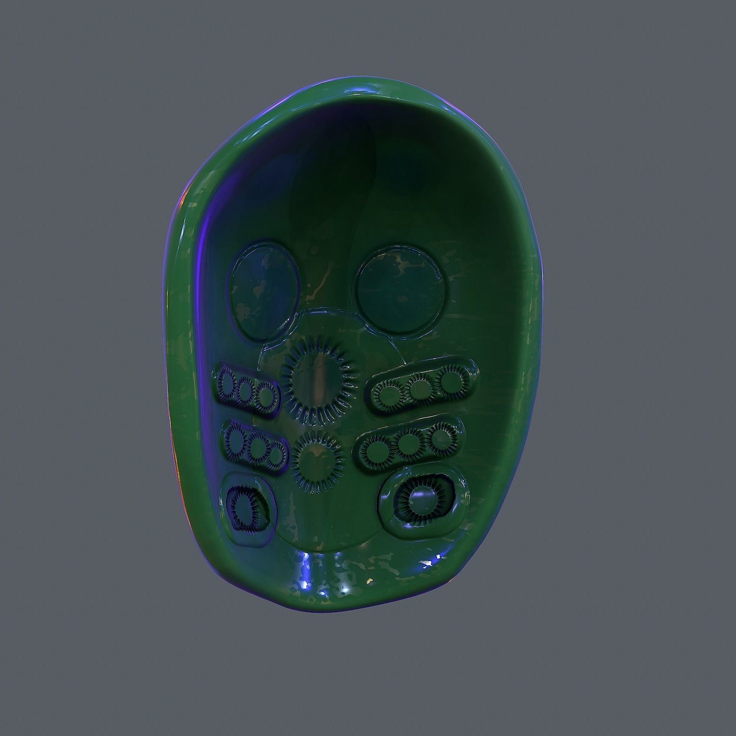 Gas mask helmet scifi Low-poly character art game space   Low-poly 3D model_5