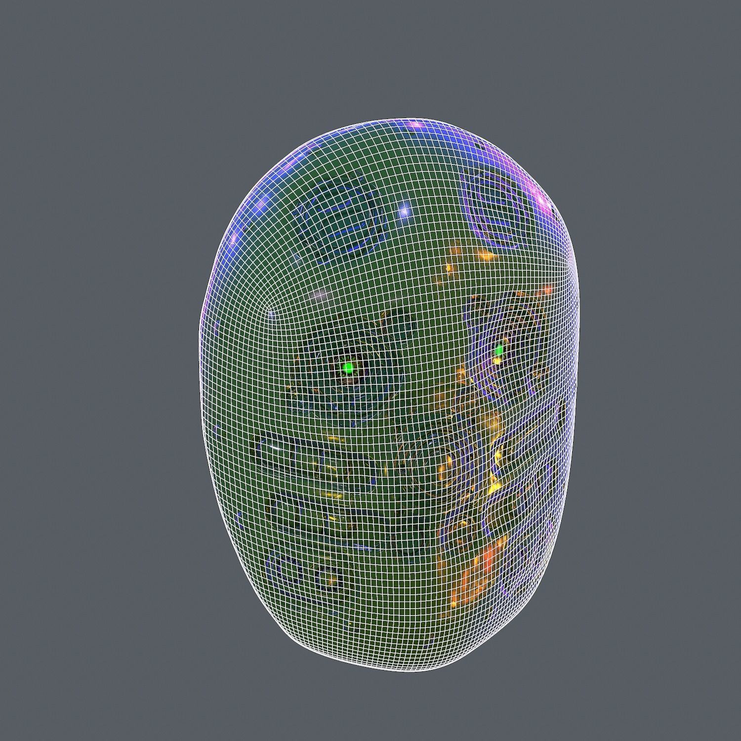 Gas mask helmet scifi Low-poly character art game space   Low-poly 3D model_7