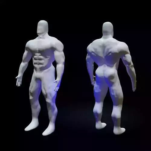 Muscular Superhero Basemesh