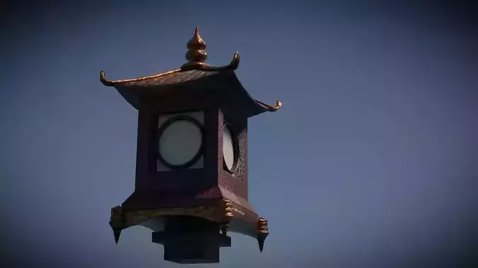 Chinese Lamp Low-poly 3D model