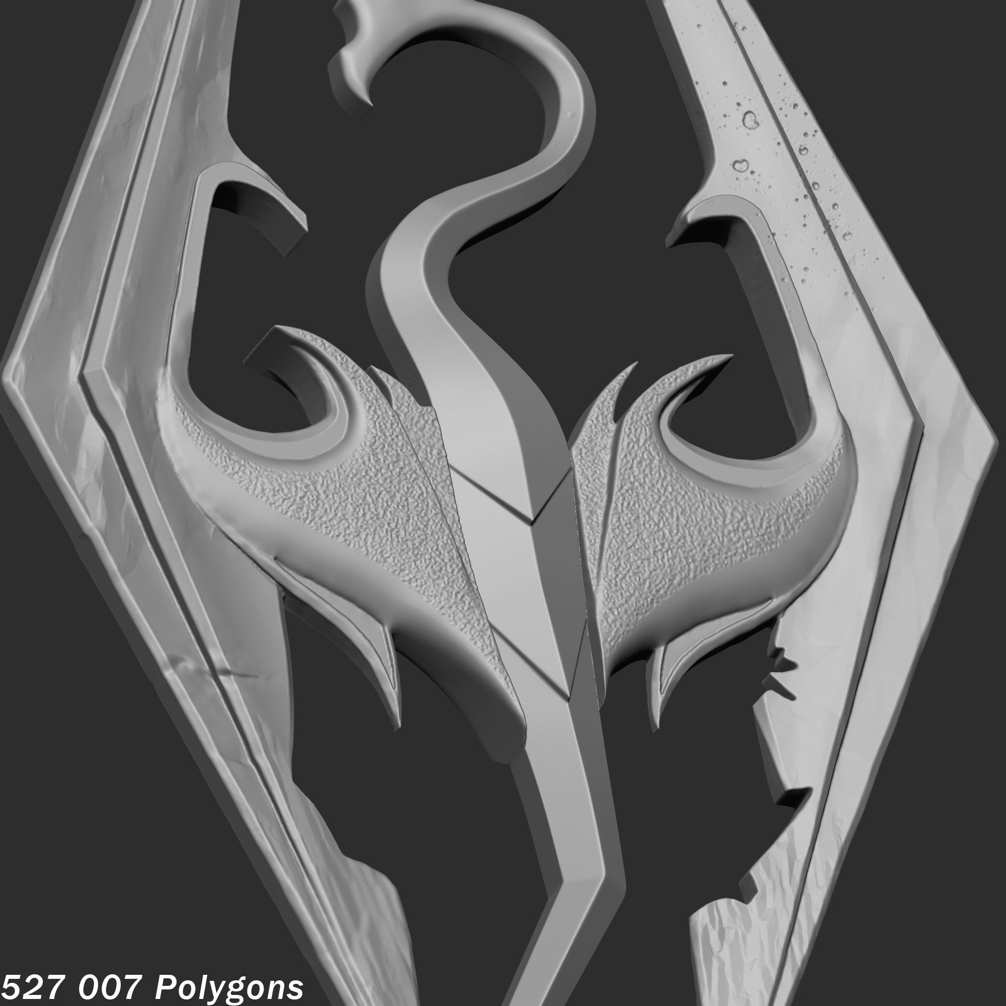 Skyrim elder scrolls logo 3D print model_11