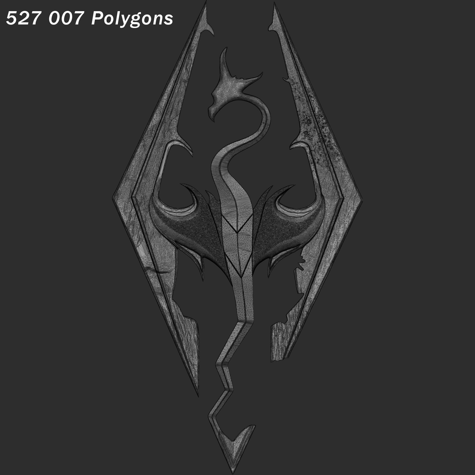 Skyrim elder scrolls logo 3D print model_9