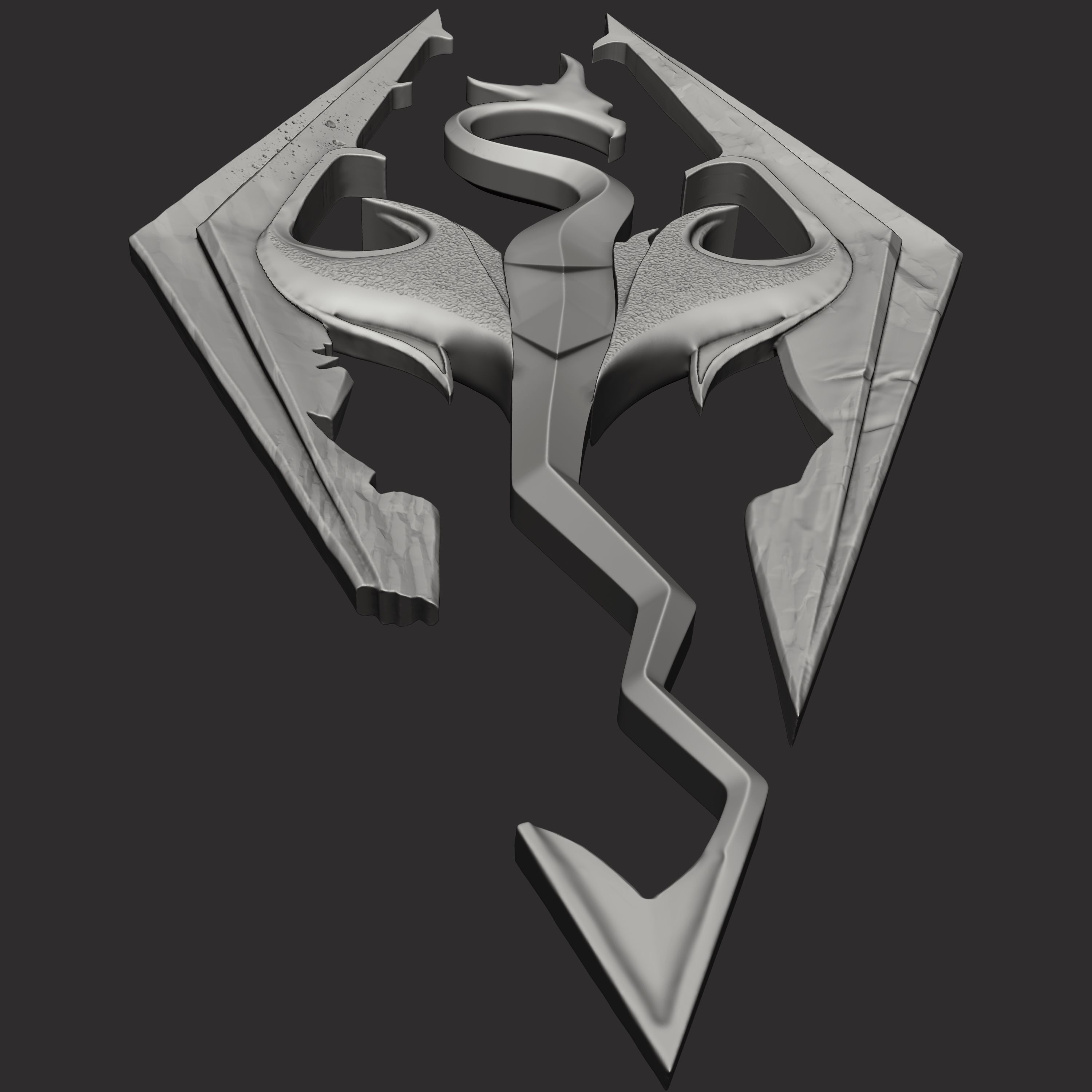 Skyrim elder scrolls logo 3D print model_17