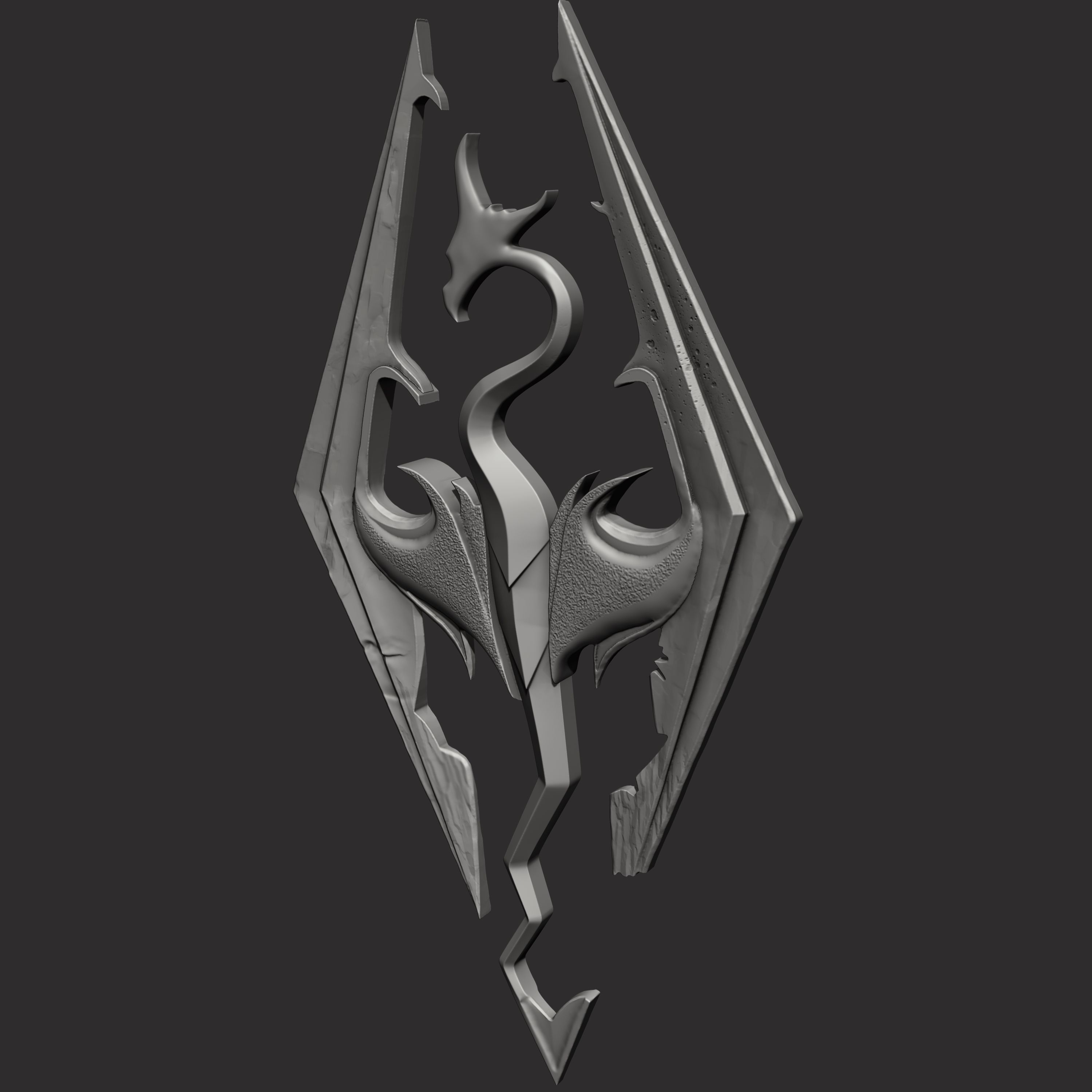Skyrim elder scrolls logo 3D print model_5