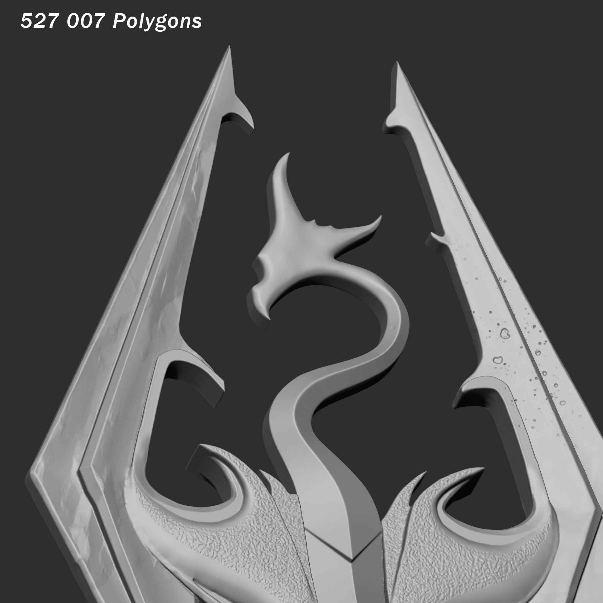 Skyrim elder scrolls logo 3D print model_12