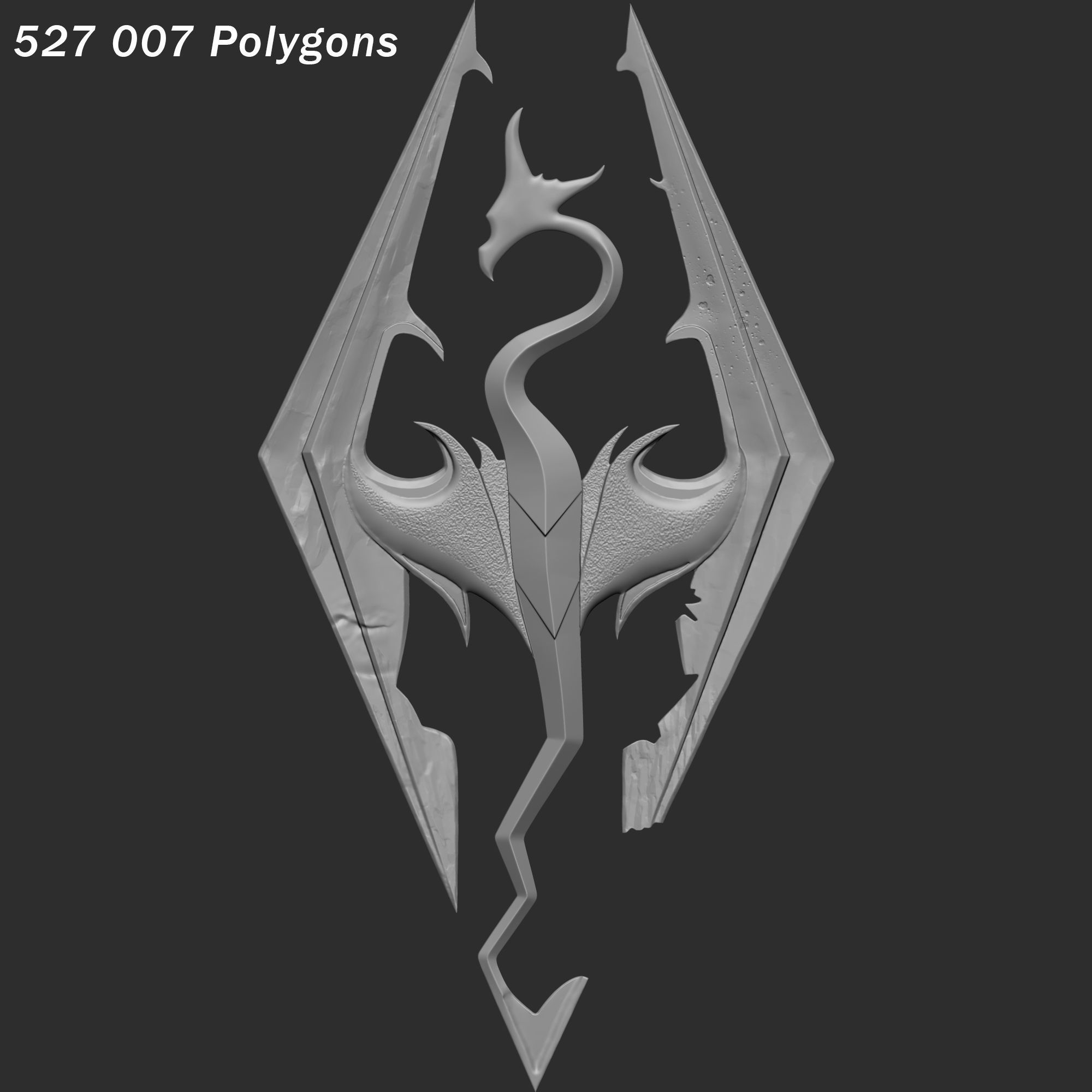 Skyrim elder scrolls logo 3D print model_8
