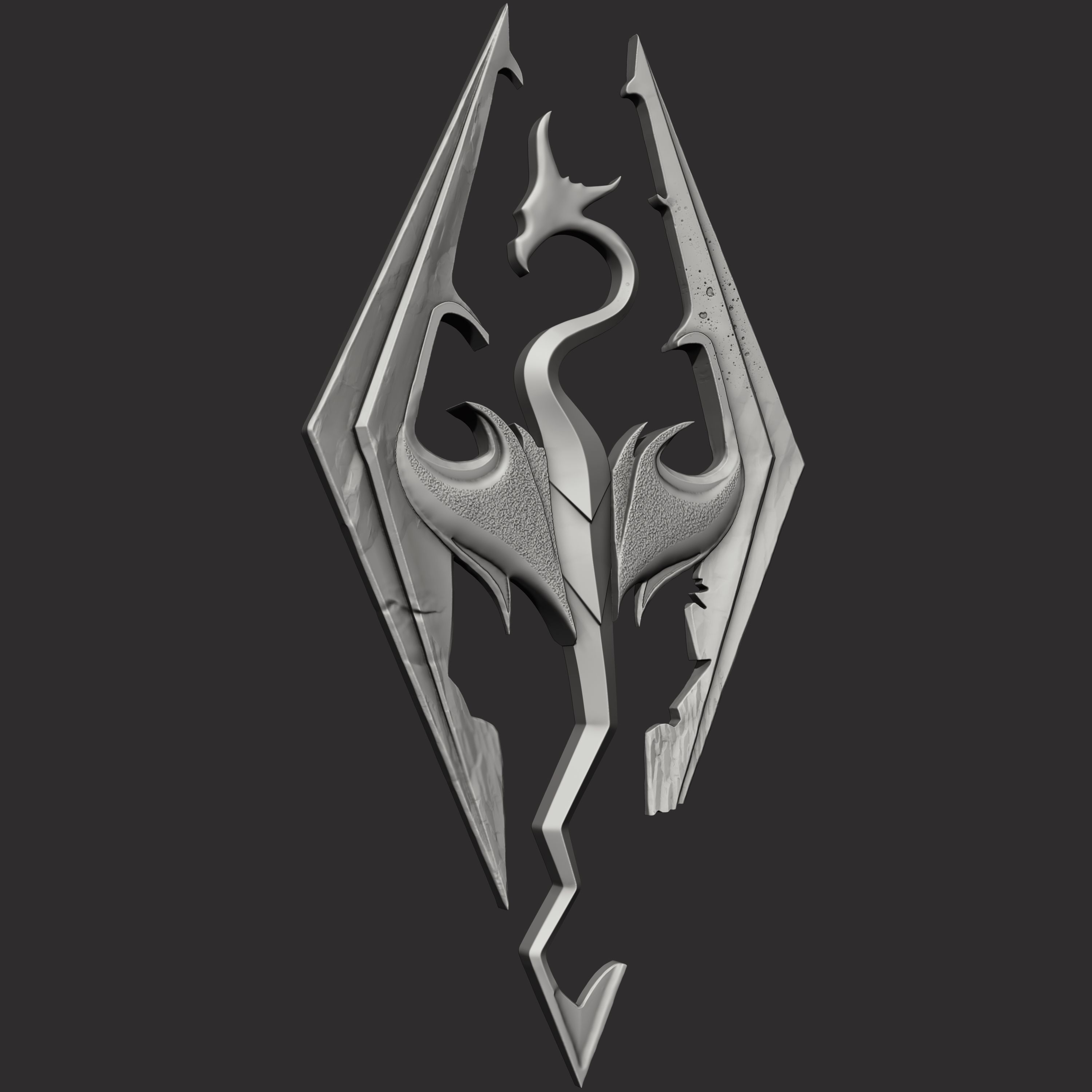 Skyrim elder scrolls logo 3D print model_3