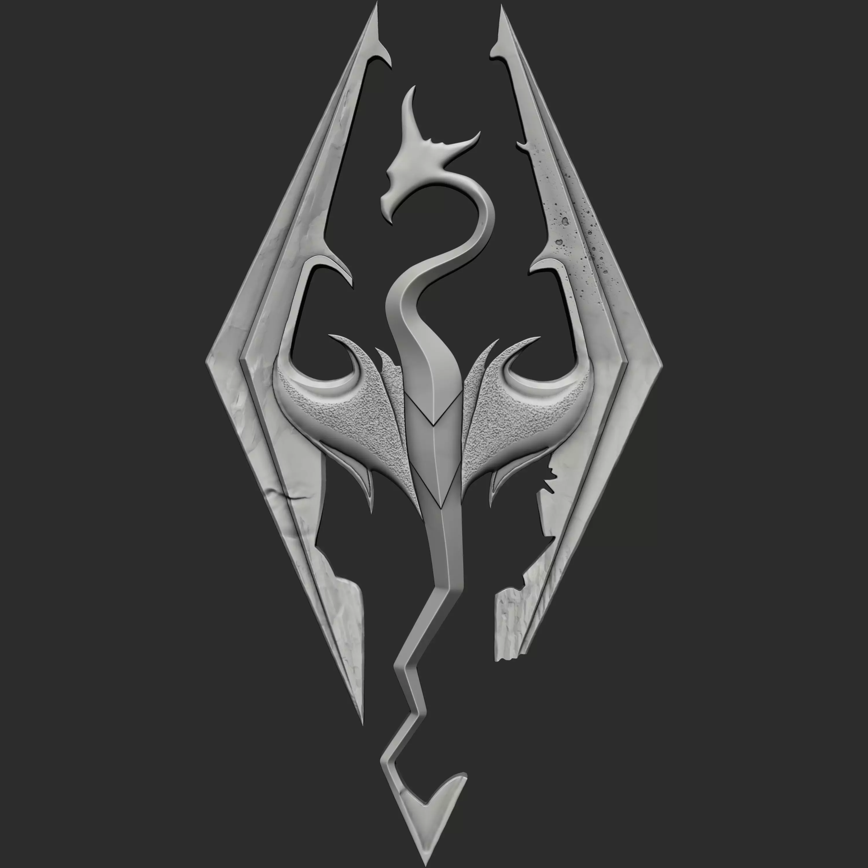 Skyrim elder scrolls logo 3D print model_0