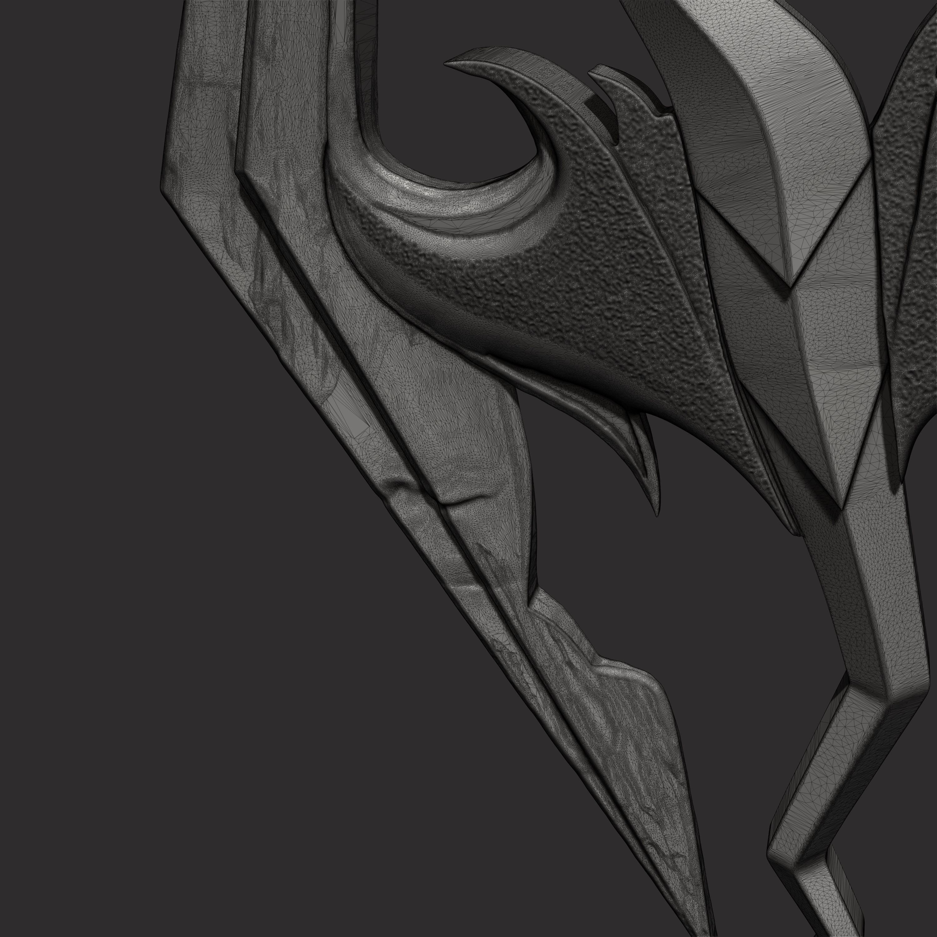 Skyrim elder scrolls logo 3D print model_26