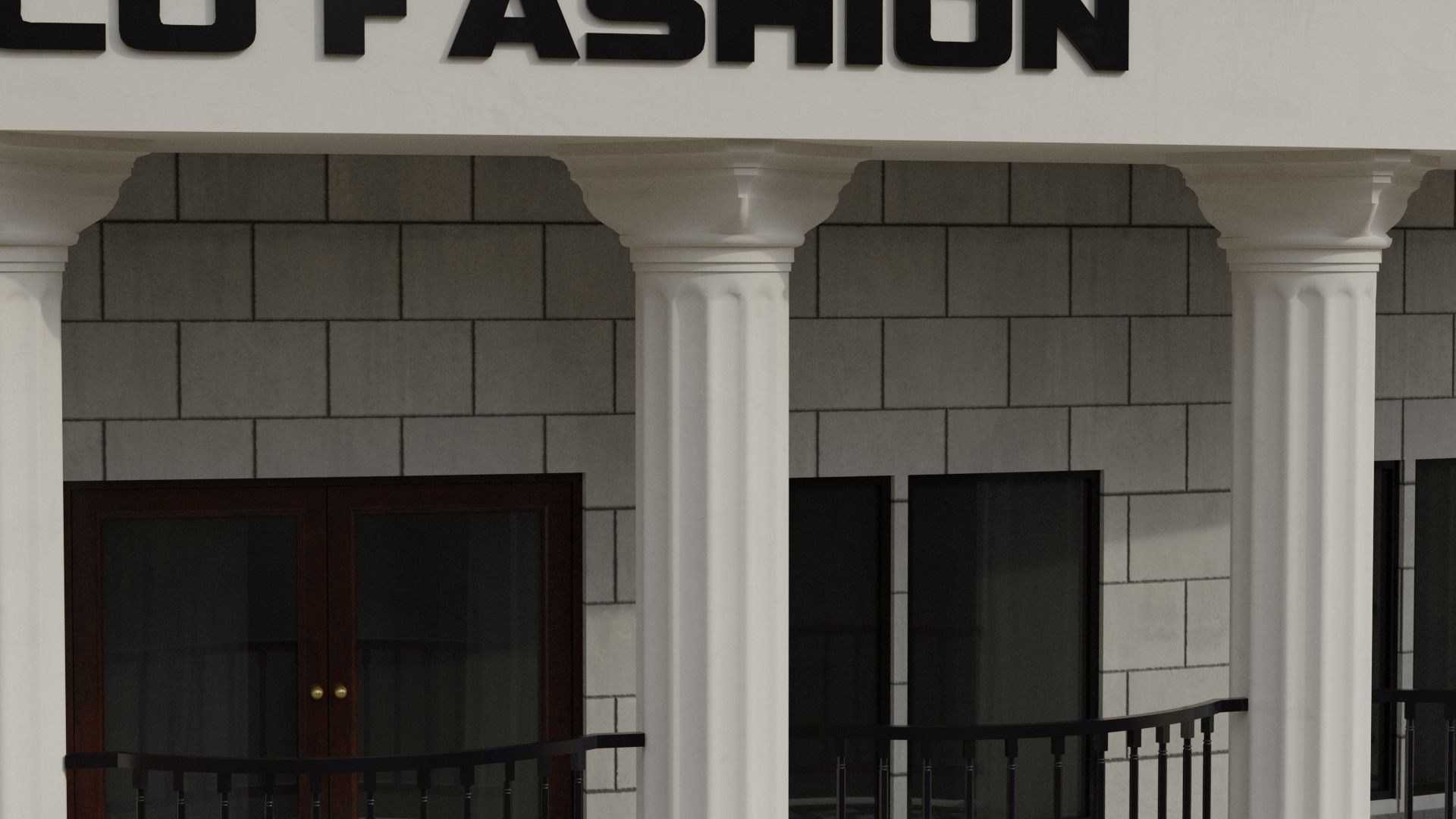 Building 28 Low-poly 3D model_6