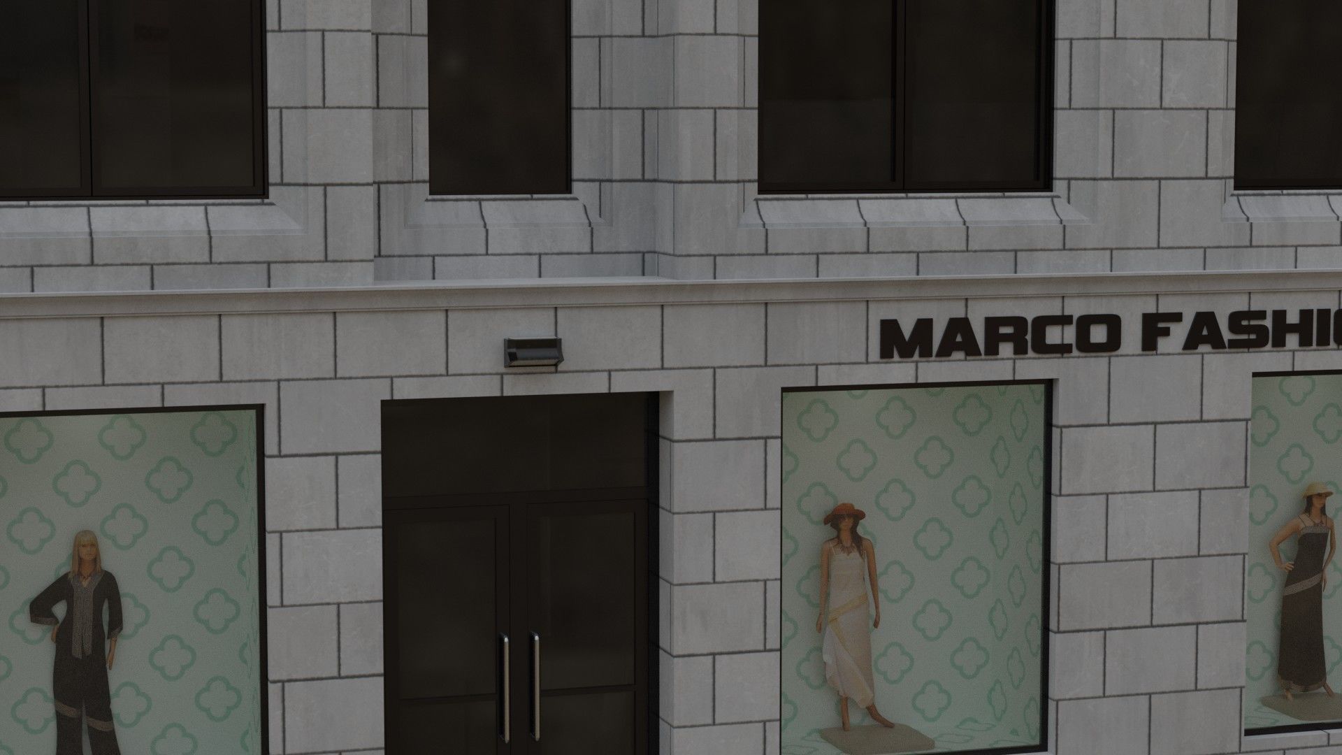 Building 28 Low-poly 3D model_7