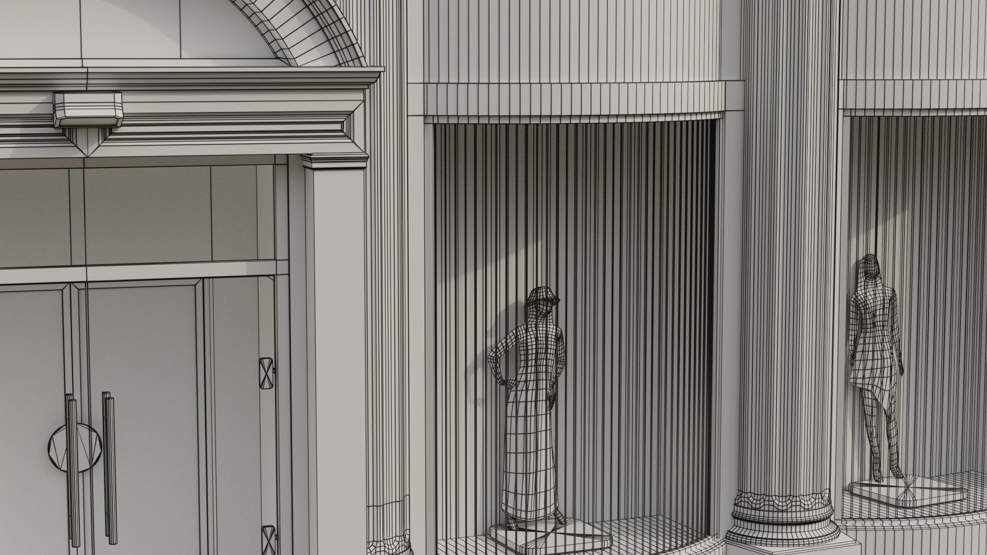 Building 28 Low-poly 3D model_14