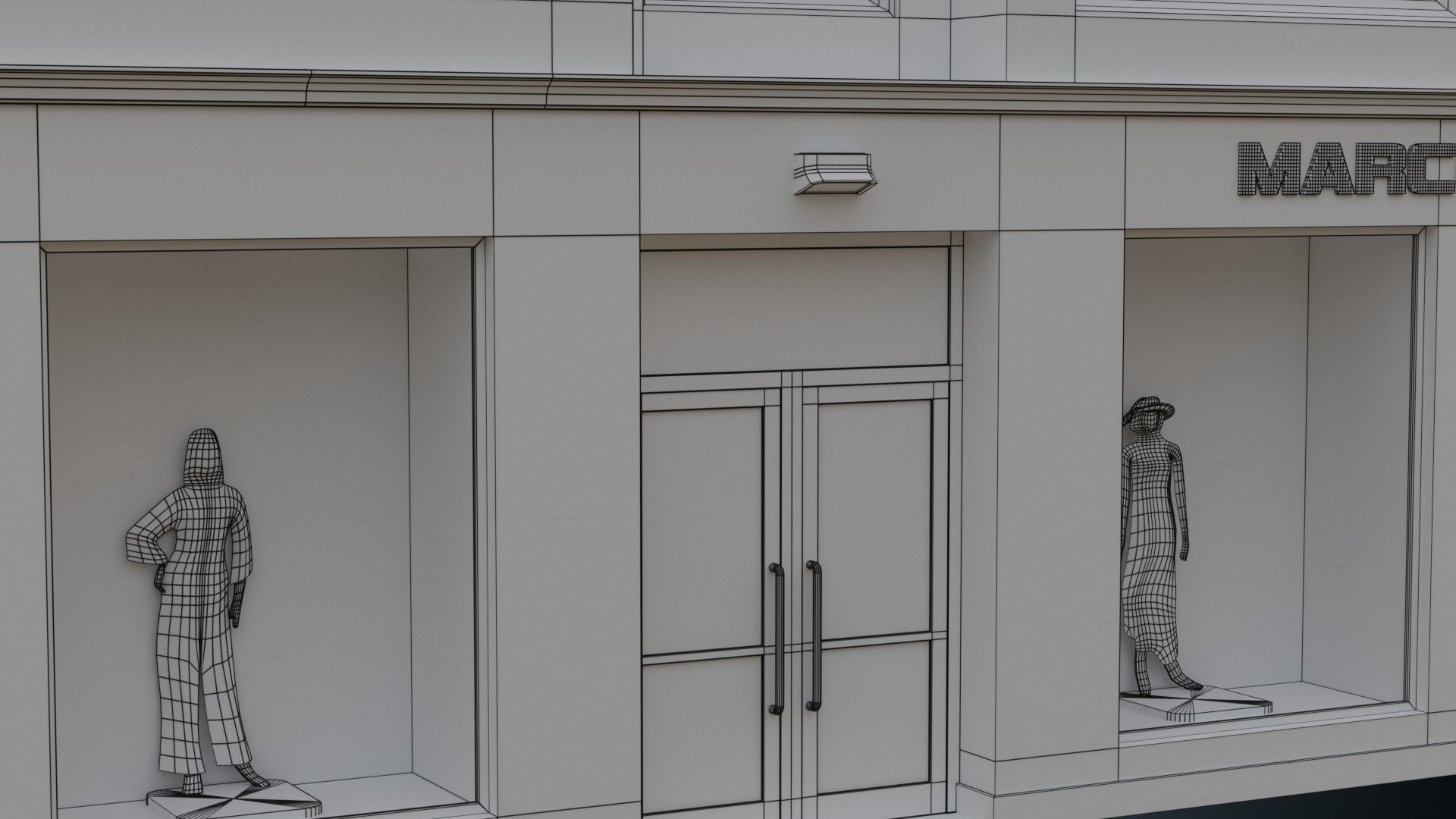 Building 28 Low-poly 3D model_15