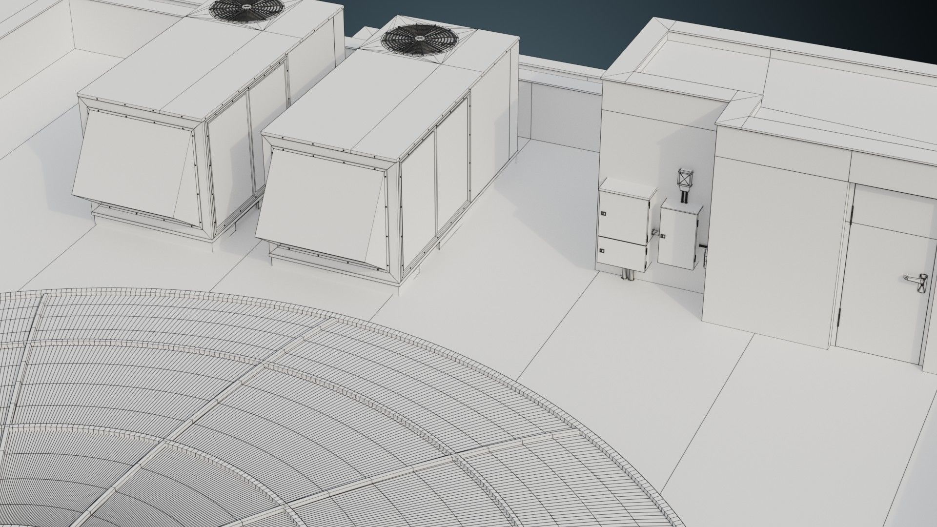 Building 28 Low-poly 3D model_16