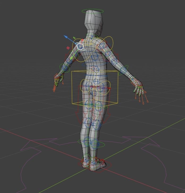 Base Man Rig Free low-poly 3D model_2